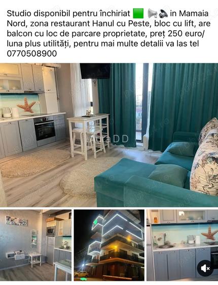 Inchiriez studio mamaia nord