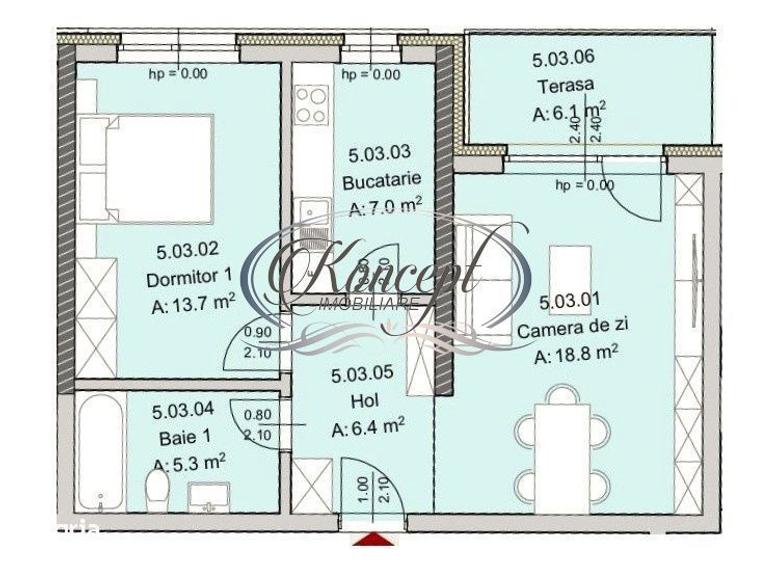 Apartament cu 2 camere în Central