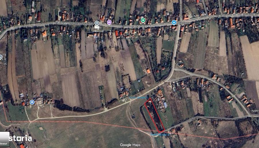 Teren Intravilan Sauaieu 2900m2 cu nr de casa dublu front stradal - 2