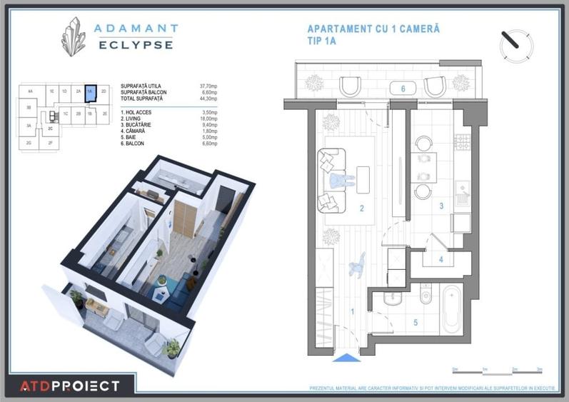 ADAMANT ECLYPSE, 1 camera decomandat, TIP 1A, 44.3mp - 1