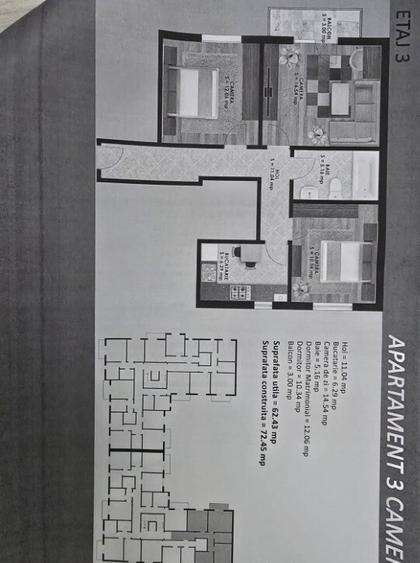 De vanzare apartament 3 camere - 1