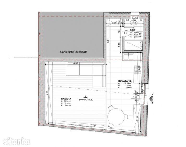 Garsonieră, mobilată în Central