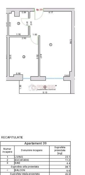 Apartament cu 2 camere în Central