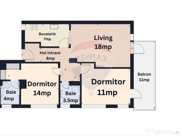 Apartament cu 3 camere decomandat în Politehnica