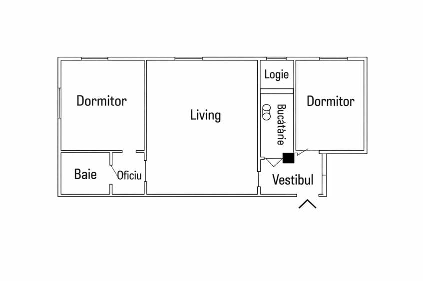 Apartament cu 3 camere semidecomandat, mobilat în P-ța Reșița