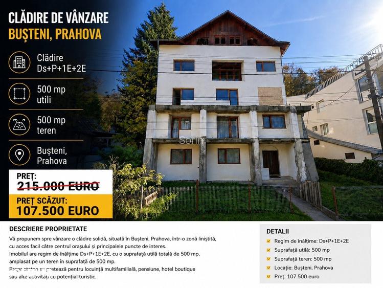 Vila 500 mp +Teren 500 mp / Busteni - Castelul Cantacuzino