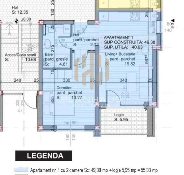 Apartament cu 2 camere în Valea Borcutului