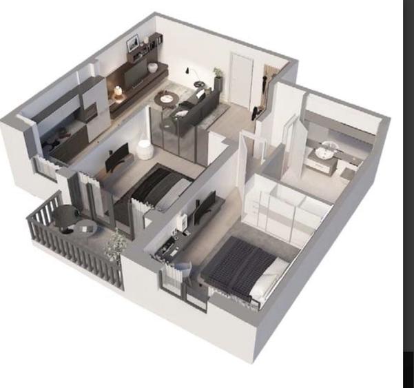 Apartament cu 3 camere decomandat în Exterior Vest