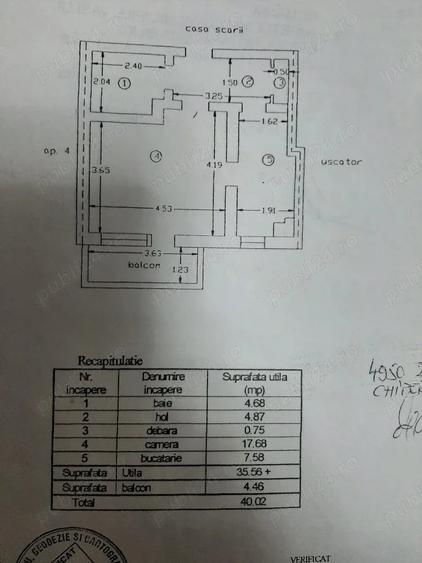 Apartament cu 3 camere decomandat în Central