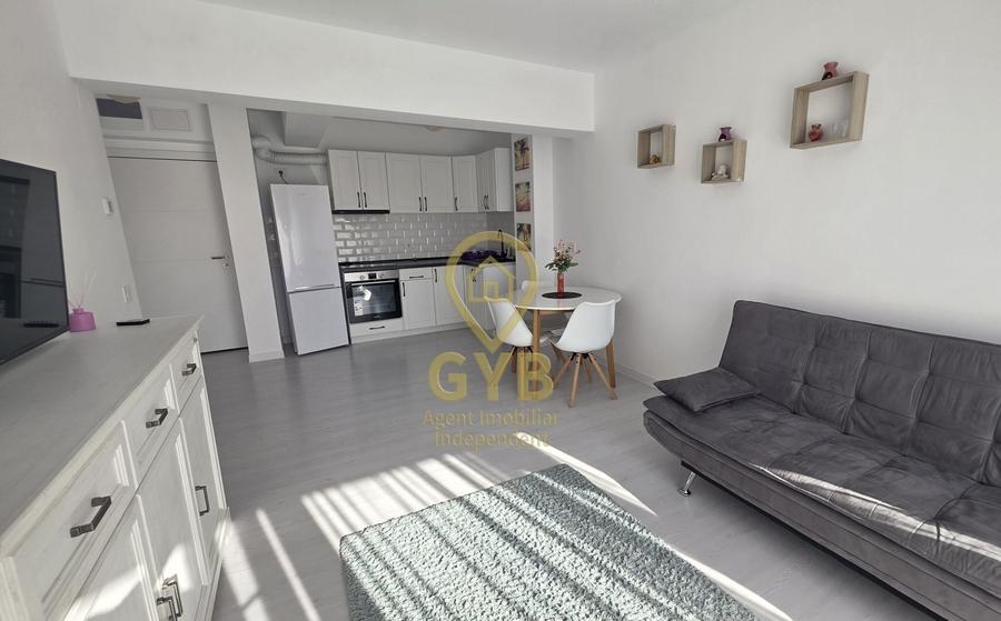Apartament cu 2 camere semidecomandat, mobilat în Nufărul