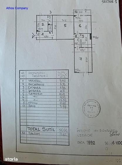 Apartament cu 3 camere semidecomandat în 1 Mai