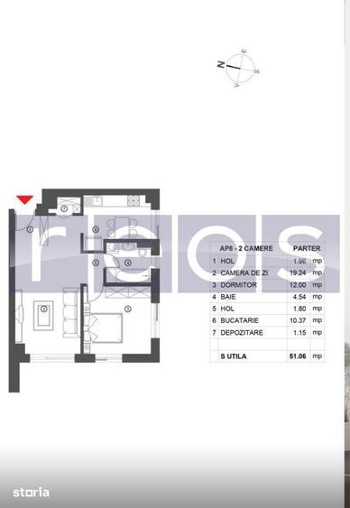 Apartament cu 2 camere în Herăstrău