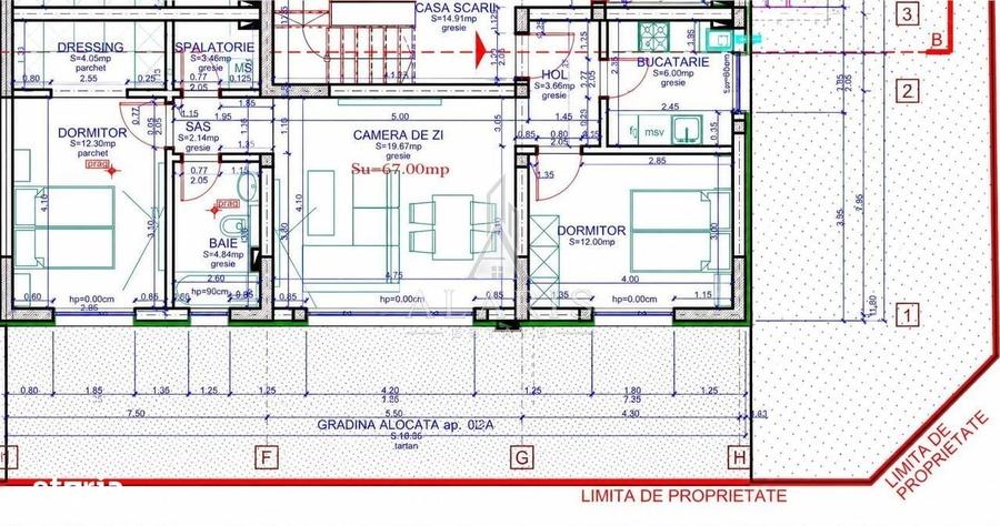 Apartament cu 3 camere în Central