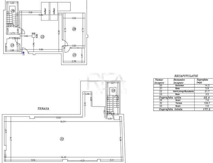 Apartament cu 2 camere semidecomandat în Matei Voievod