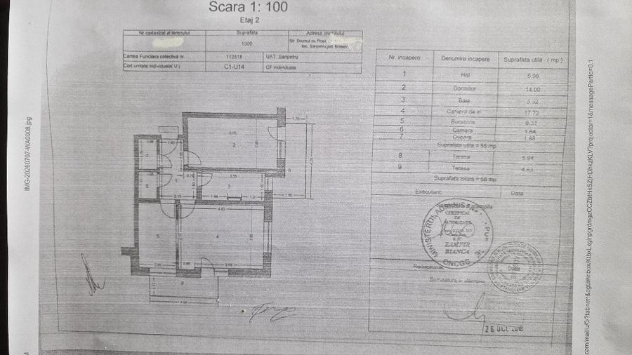 Apartament cu 2 camere decomandat în Central