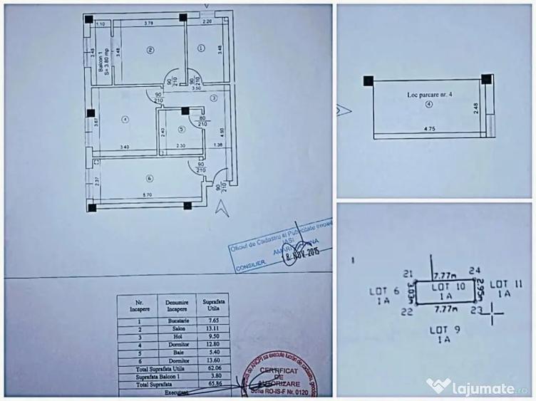 Apartament cu 3 camere decomandat în Lunca Cetățuii