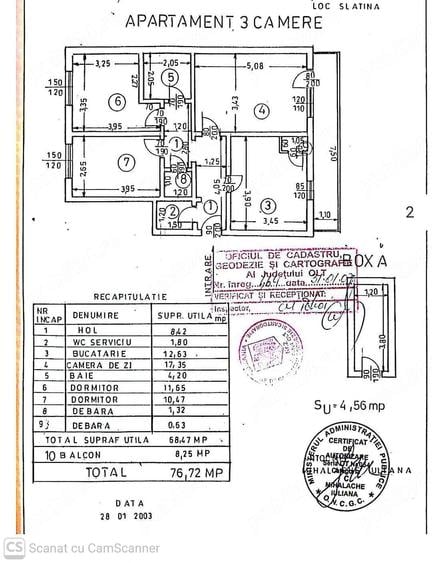 Apartament cu 3 camere decomandat în Exterior Vest