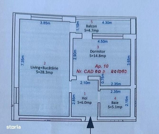 Apartament spatios 2 camere, 54mp, Selimbar - 1