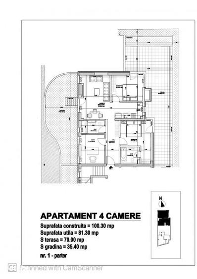 Apartament cu 4 camere în Central