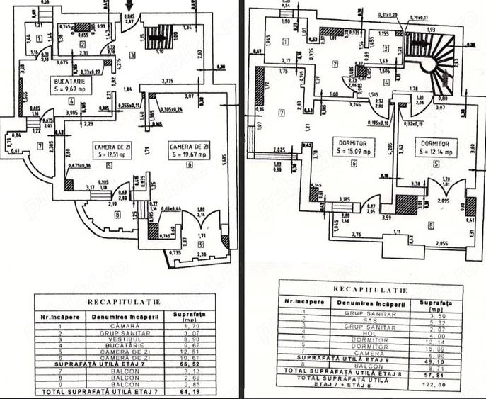 Apartament tip DUPLEX , ETAJ 7 SI 8 , ZONA UNIRII - 10