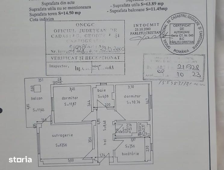 Apartament cu 3 camere în Coiciu
