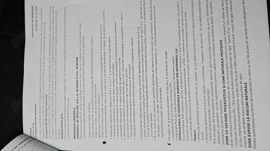 Teren de 5800 mp, în Apahida