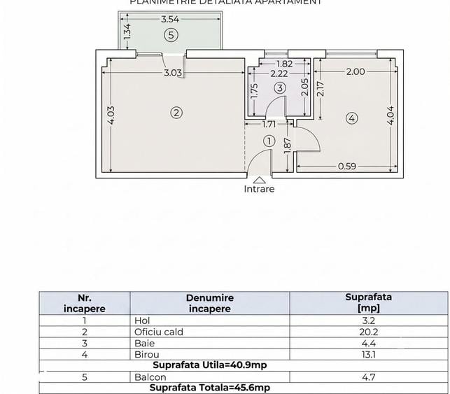 Apartament cu 2 camere în Central