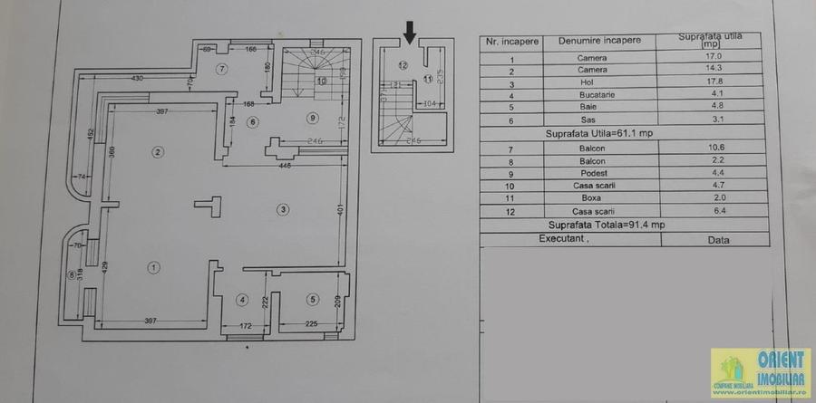 Apartament cu 2 camere semidecomandat în Ultracentral