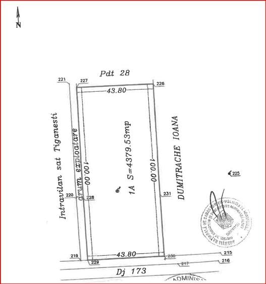 Teren Construcții intravilan de 4380 mp, în Hipodrom