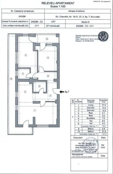 Apartament cu 3 camere decomandat în Păcii
