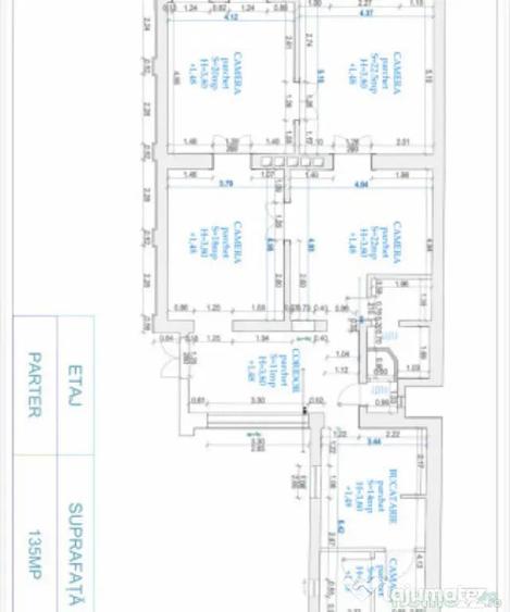 Apartament cu 4 camere decomandat în Central
