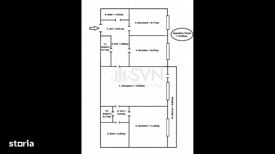 Apartament cu 3 camere semidecomandat în Crângași — fotografia 2