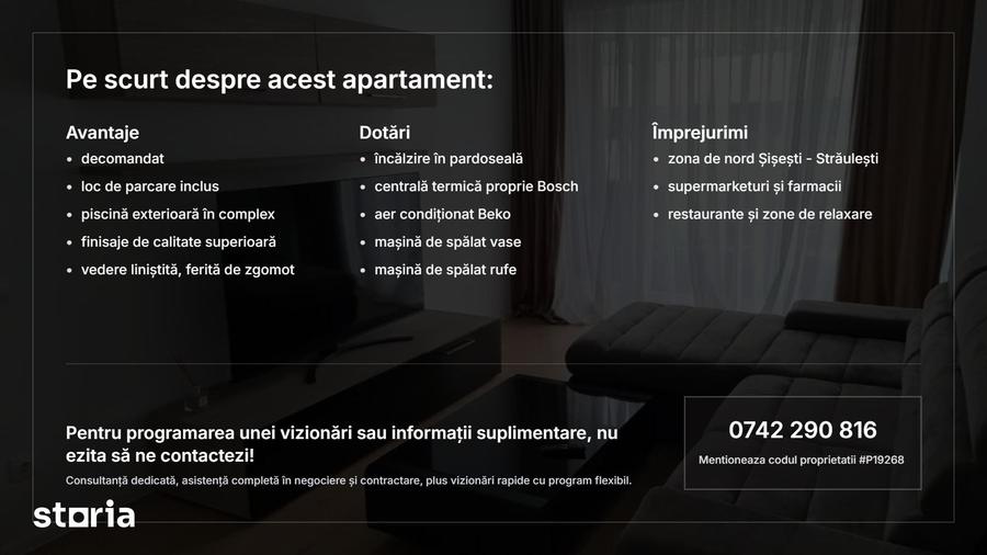Apartament cu 2 camere decomandat în Nord