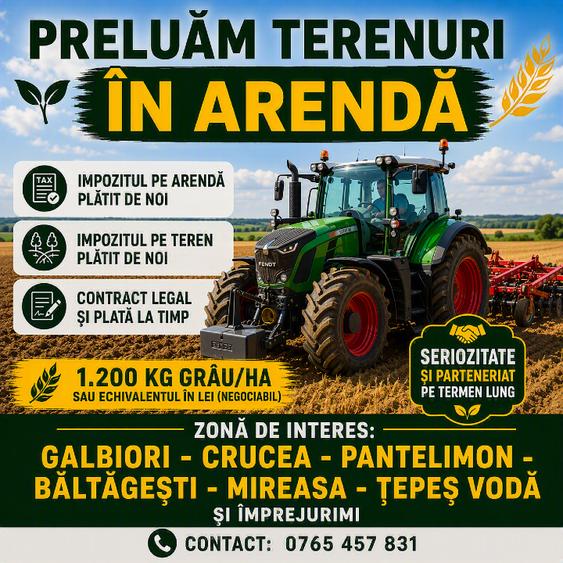 Teren agricol, în Crucea