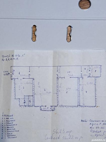 Apartament cu 3 camere semidecomandat în Făgăraș