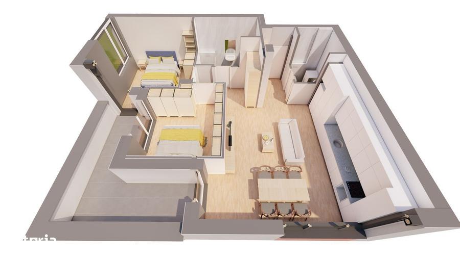 Apartament cu 3 camere în Sud