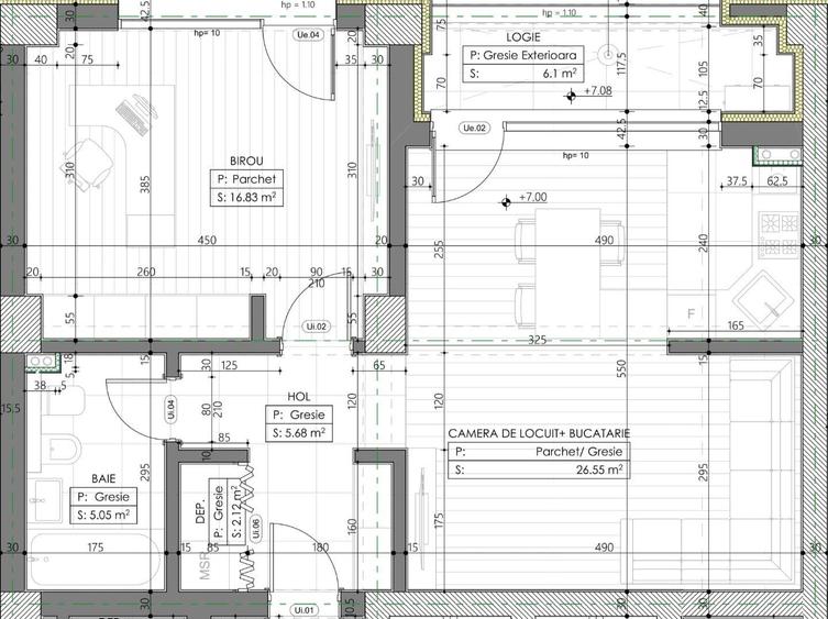 Apartament cu 2 camere decomandat în Universitate