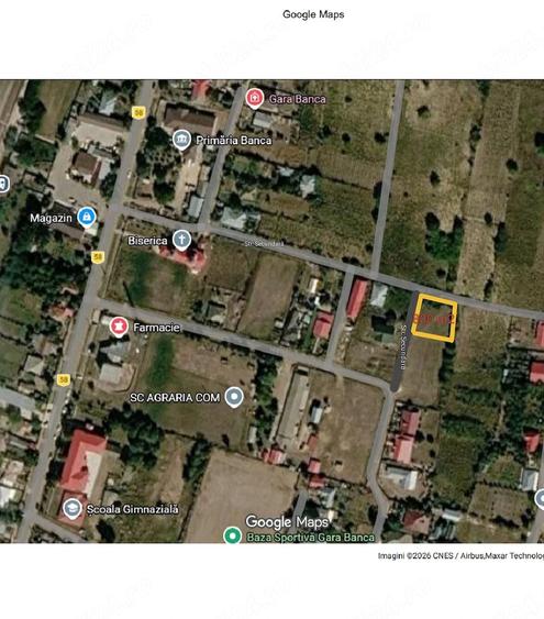 Teren de 800 mp, în Gara Banca