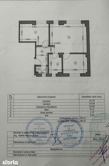 Apartament cu 3 camere în Chiajna