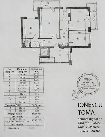 Apartament cu 4 camere decomandat în Doamna Ghica