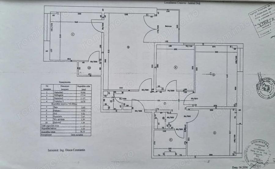 Apartament cu 4 camere semidecomandat în Calea București