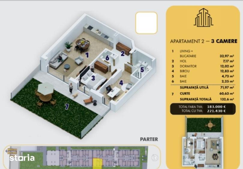 {Metrou Berceni, doar 5 minute} | App 3 cam/2 bai + terasa | - 3