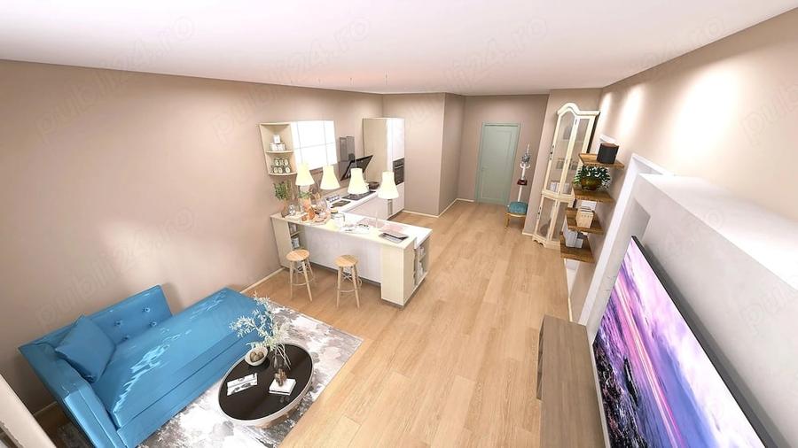 Apartament cu 2 camere semidecomandat în Central