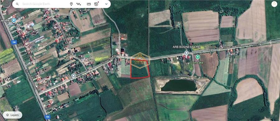 Teren Construcții extravilan de 10850 mp, în Sud