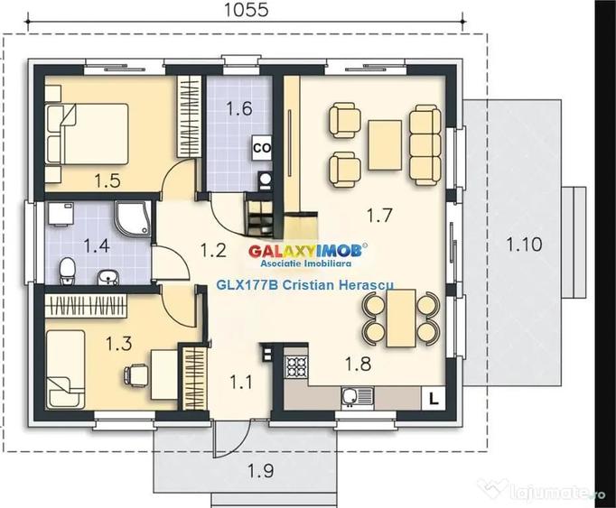 Casă cu 3 camere cu Teren 400 Mp în Crevedia