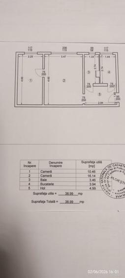 Apartament cu 2 camere nedecomandat în Malu Roșu