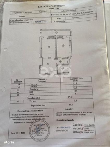 Apartament cu 2 camere decomandat în Nord