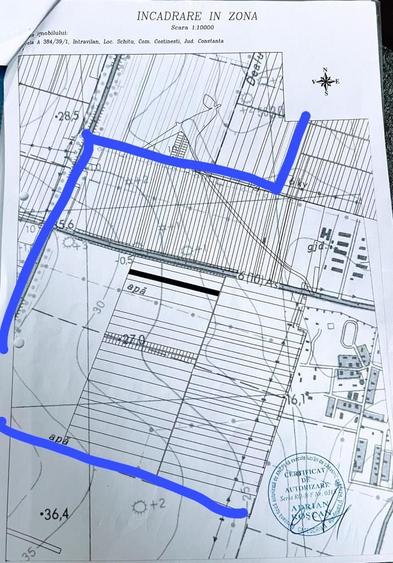 Teren Construcții intravilan de 400 mp, în Exterior Vest