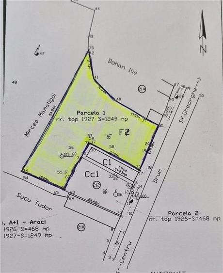 Teren Construcții intravilan de 1249 mp, în Araci