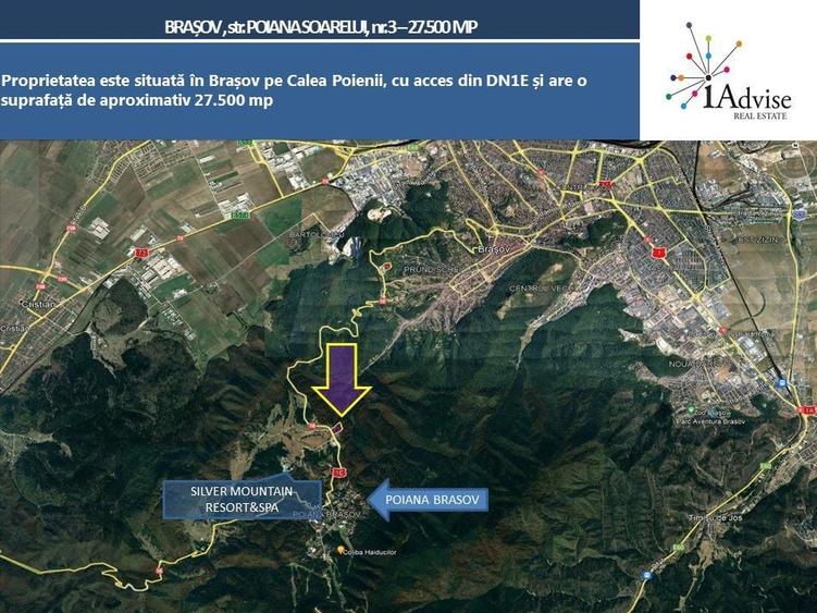 Teren Construcții intravilan de 27500 mp, în Poiana Brașov
